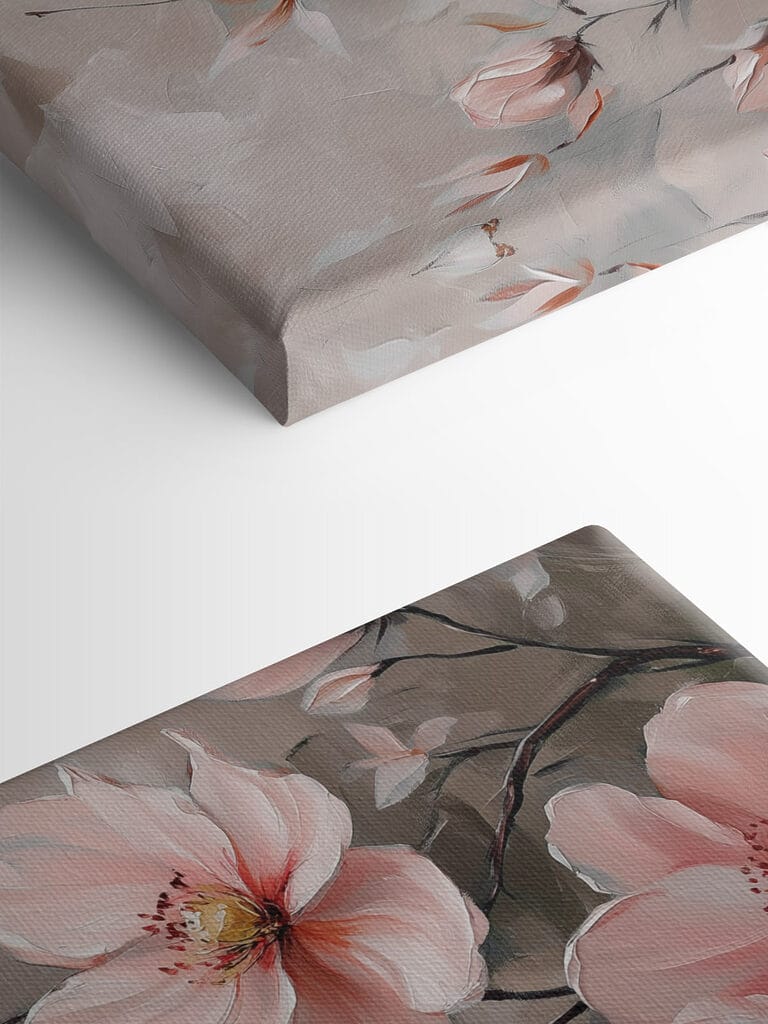 Painting of pink flowers