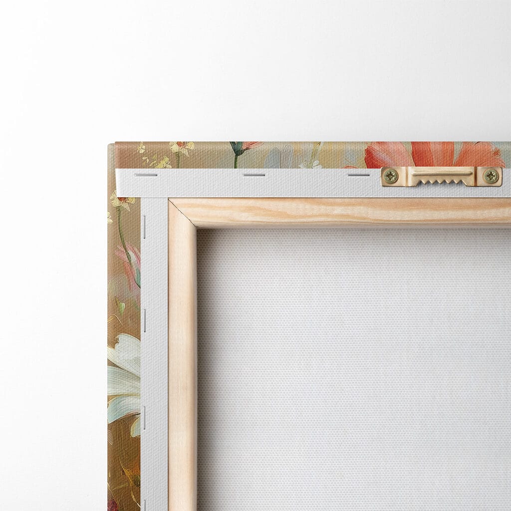 Painting of flowers in a field