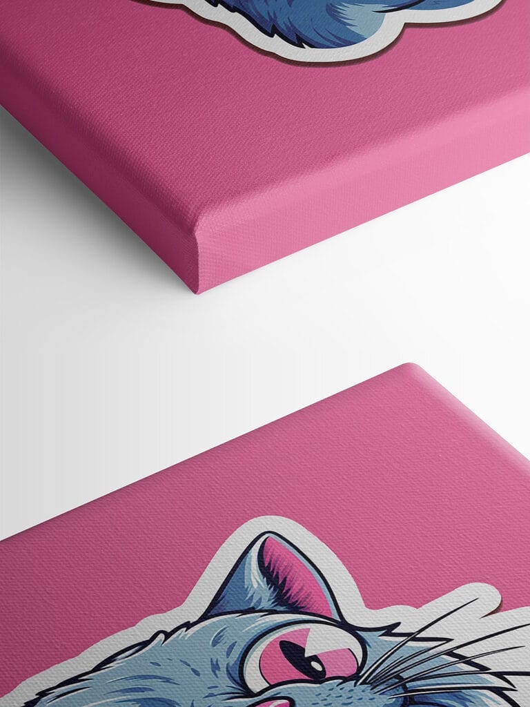 Sticker of a cat with its mouth open