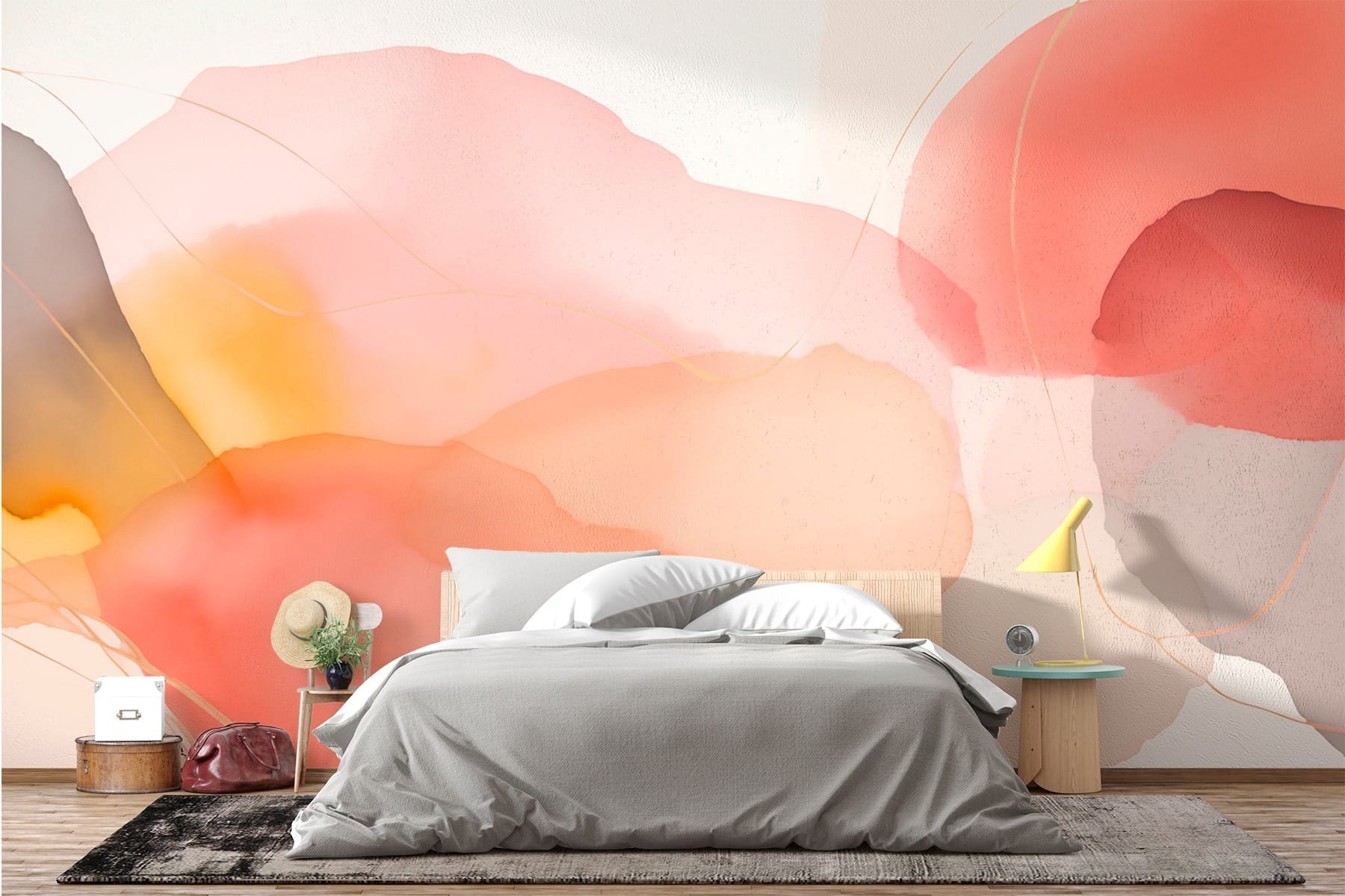 Soft hues blend in flowing design