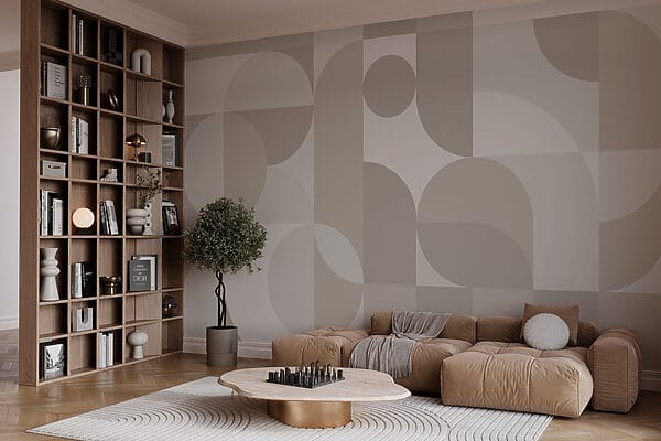 Šedobílý geometrický vzor Fototapeta Šedobílý geometrický vzor