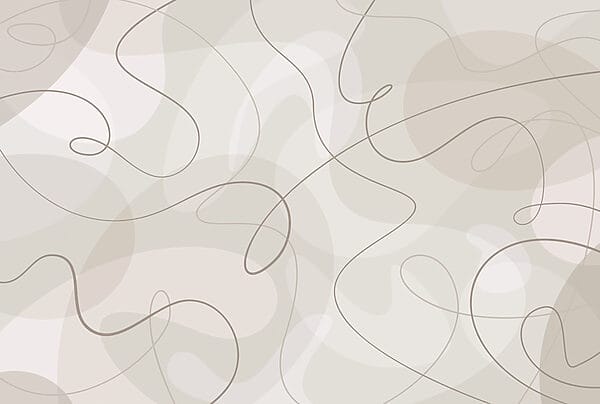 White and brown swirls on a white background