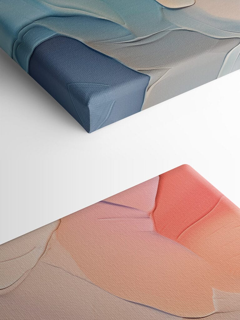 Textured layers in soft hues