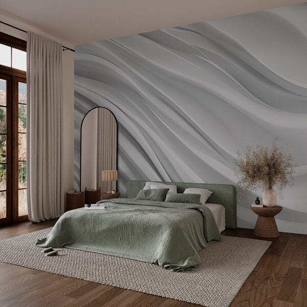 Bílé pozadí se zvlněnými liniemi Bílé pozadí se zvlněnými liniemi