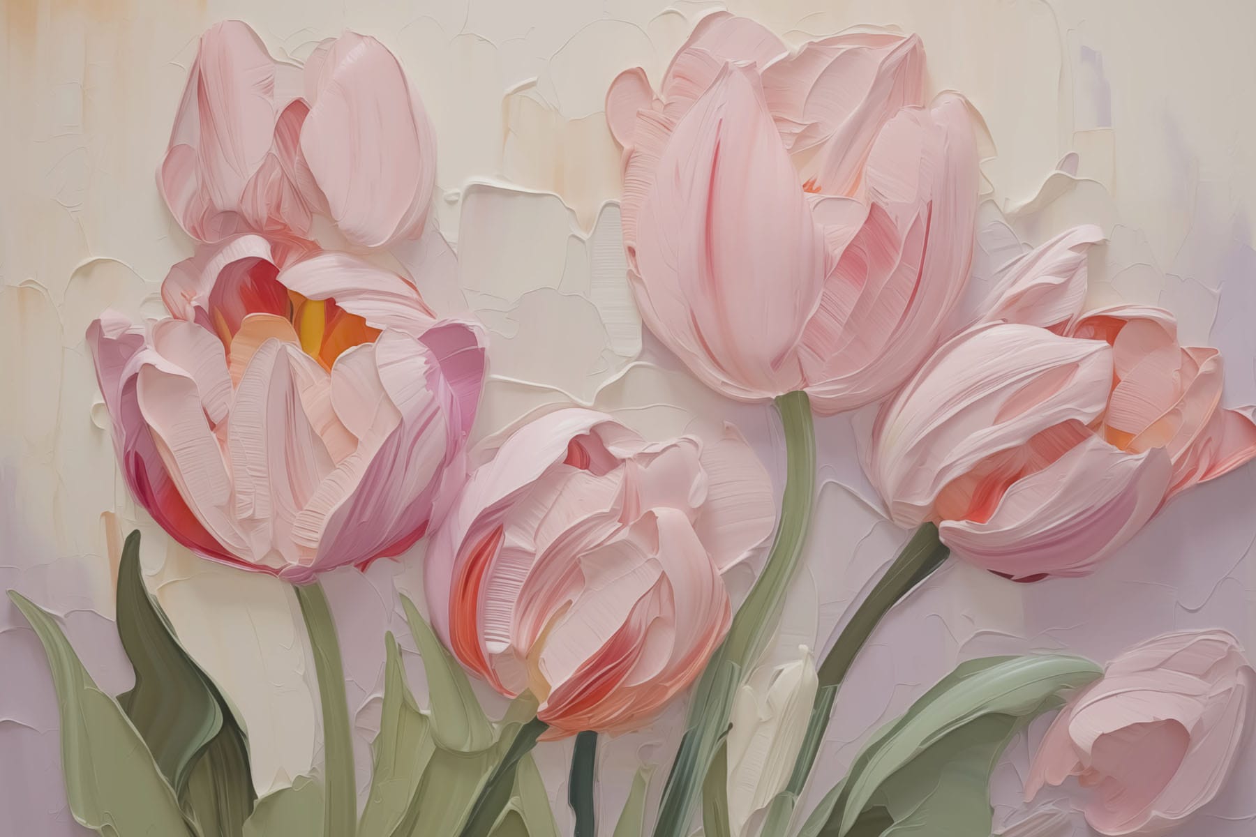 Painting of pink flowers Painting of pink flowers