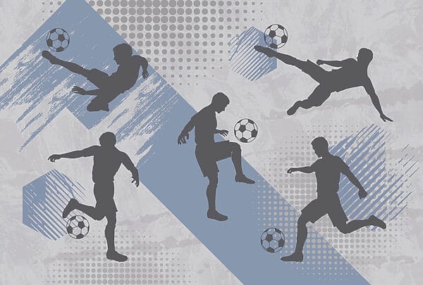 Skupina mužů hrajících fotbal Skupina mužů hrajících fotbal
