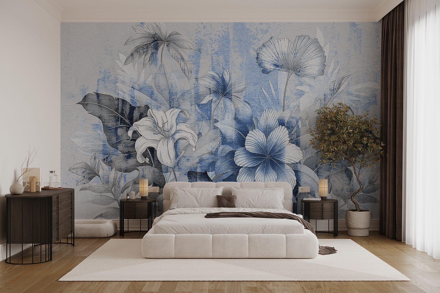 Delicate blooms in soft blue hues Delicate blooms in soft blue hues