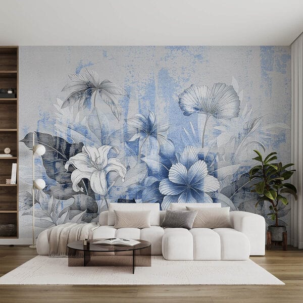 Jemné květy v jemných modrých odstínech Jemné květy v jemných modrých odstínech