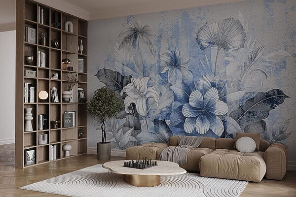 Jemné květy v jemných modrých odstínech Jemné květy v jemných modrých odstínech