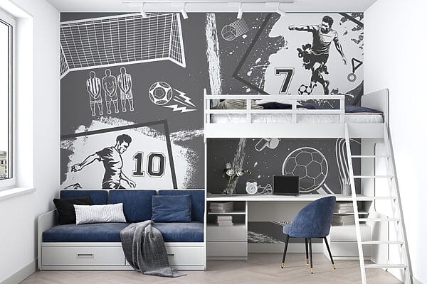 Fotbalová akce v černobílém stylu Fotbalová akce v černobílém stylu