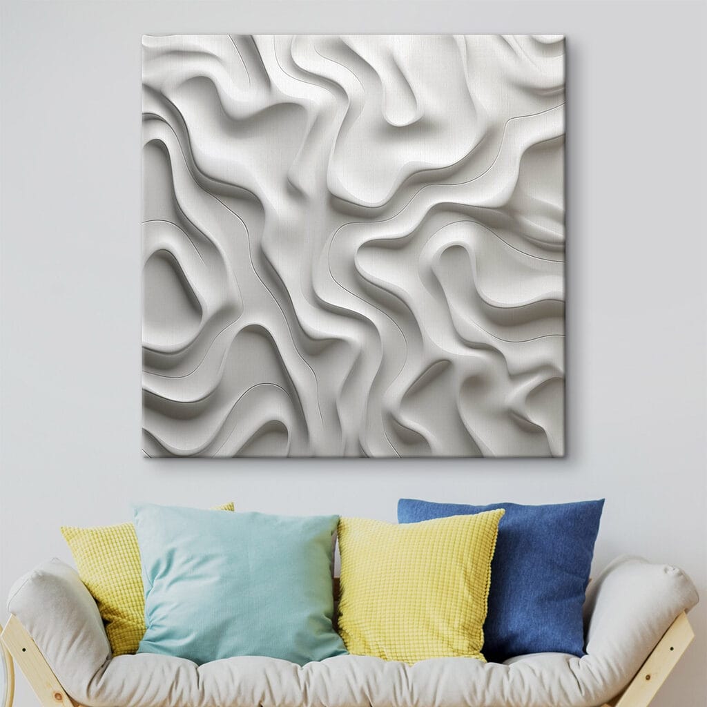 White surface with wavy lines