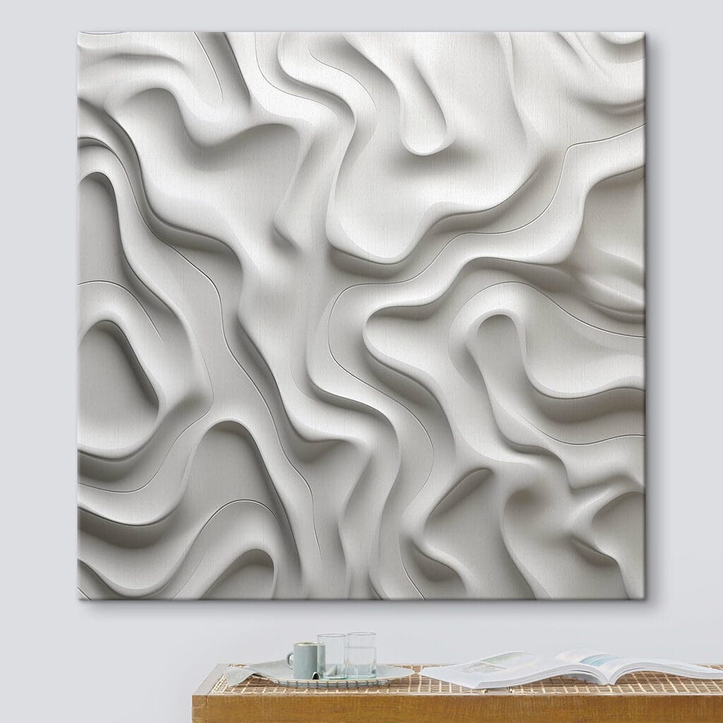 White surface with wavy lines