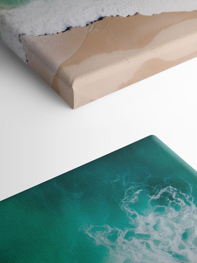 Waves crashing on a beach