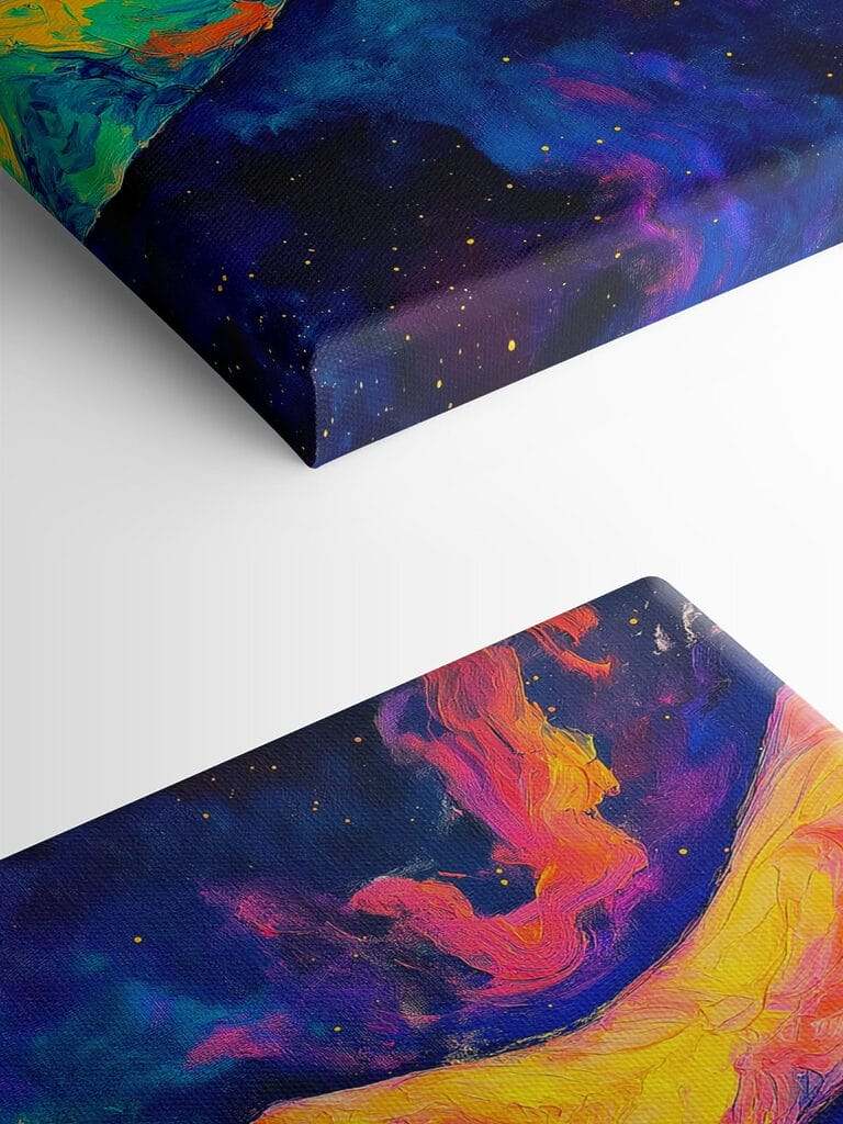 Painting of two hands touching each other