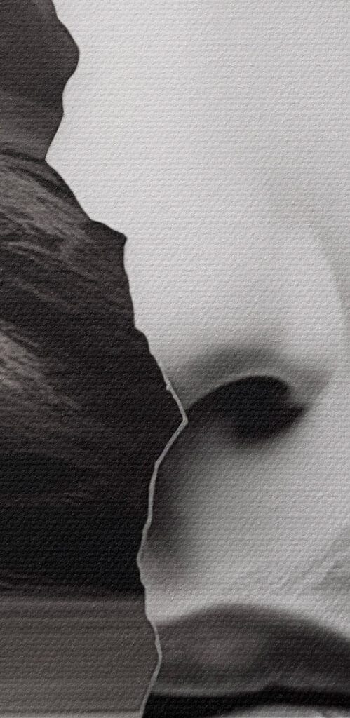 Woman's face and half of a face