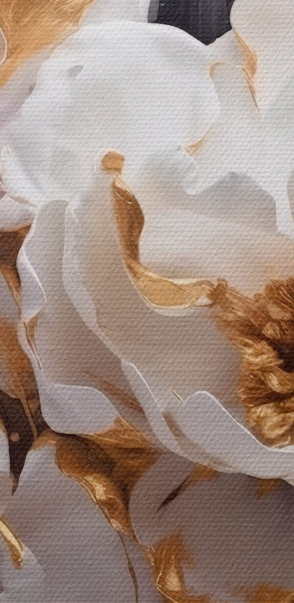 Malba bílých a fialových květů Malba bílých a fialových květů