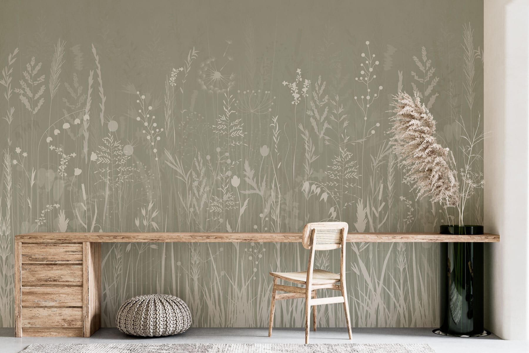 Field of grass and flowers