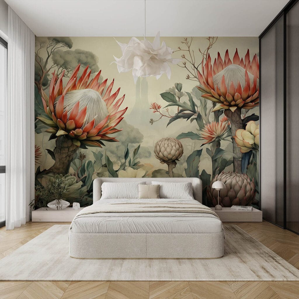 Painting of flowers and plants