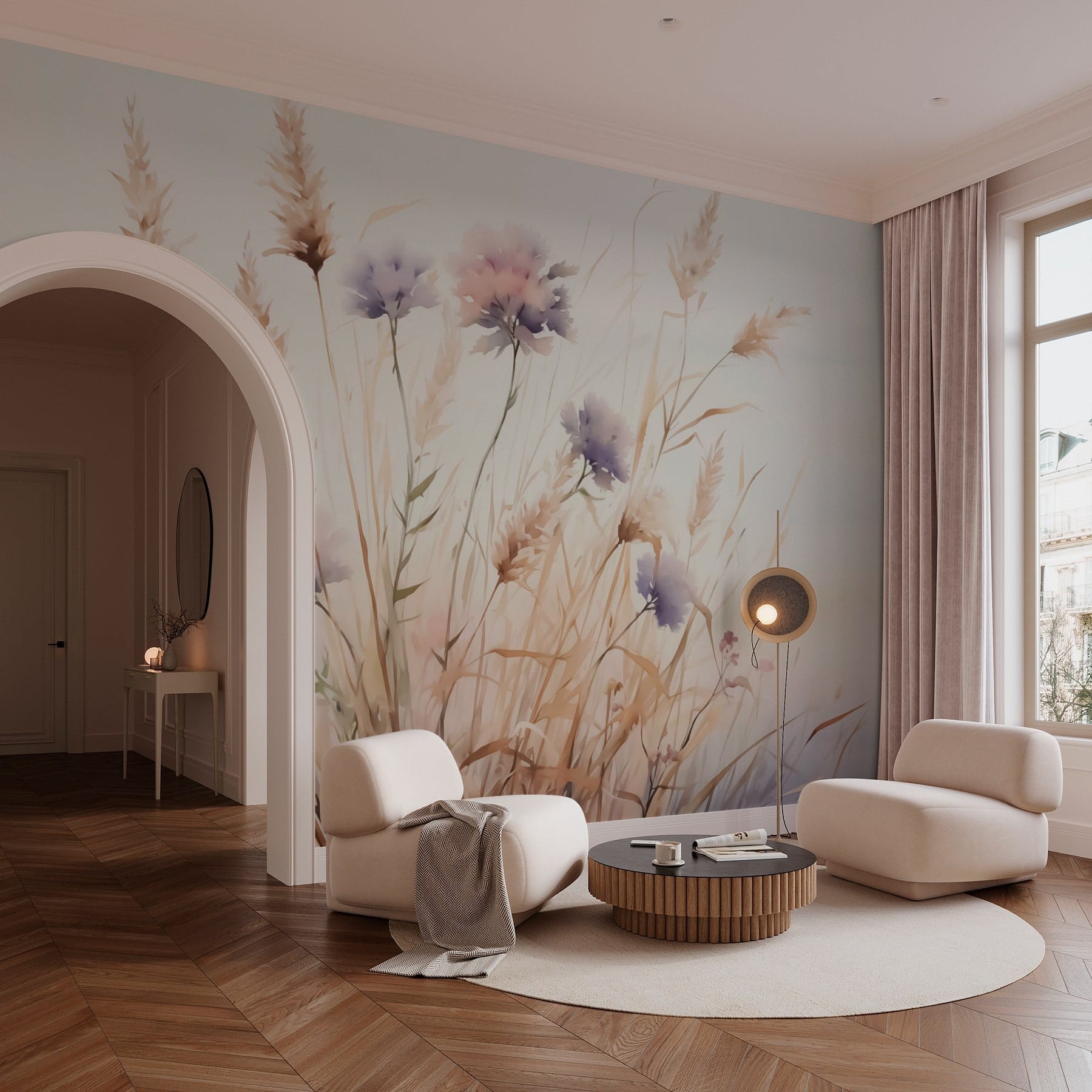 Painting of flowers and grass Painting of flowers and grass