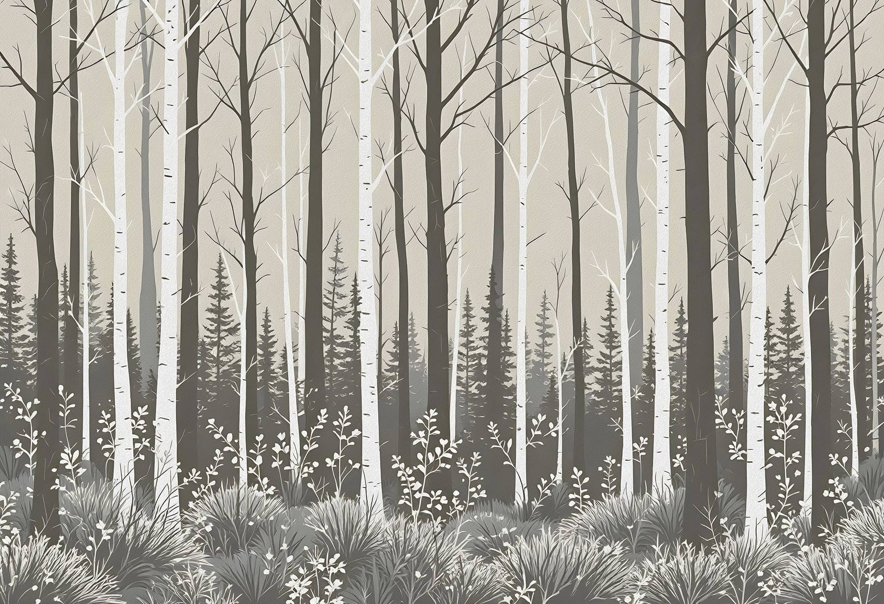 Forest of trees and bushes Forest of trees and bushes