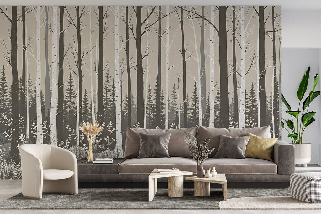Forest of trees and bushes Forest of trees and bushes