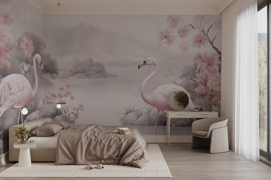 Flamingos in a lake Flamingos in a lake