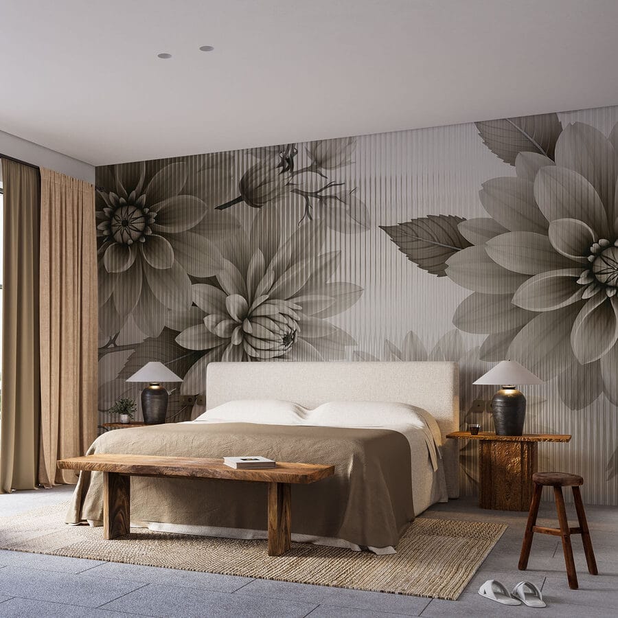 Elegantní květinový design v tlumených tónech