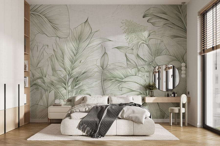 Jemná zeleň v jemném botanickém designu Jemná zeleň v jemném botanickém designu