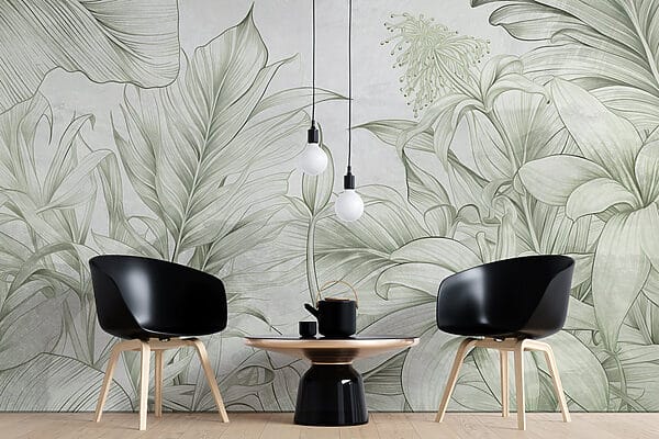 Jemná zeleň v jemném botanickém designu Jemná zeleň v jemném botanickém designu