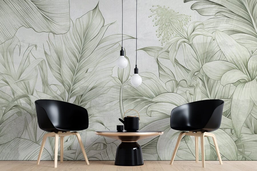 Jemná zeleň v jemném botanickém designu Jemná zeleň v jemném botanickém designu