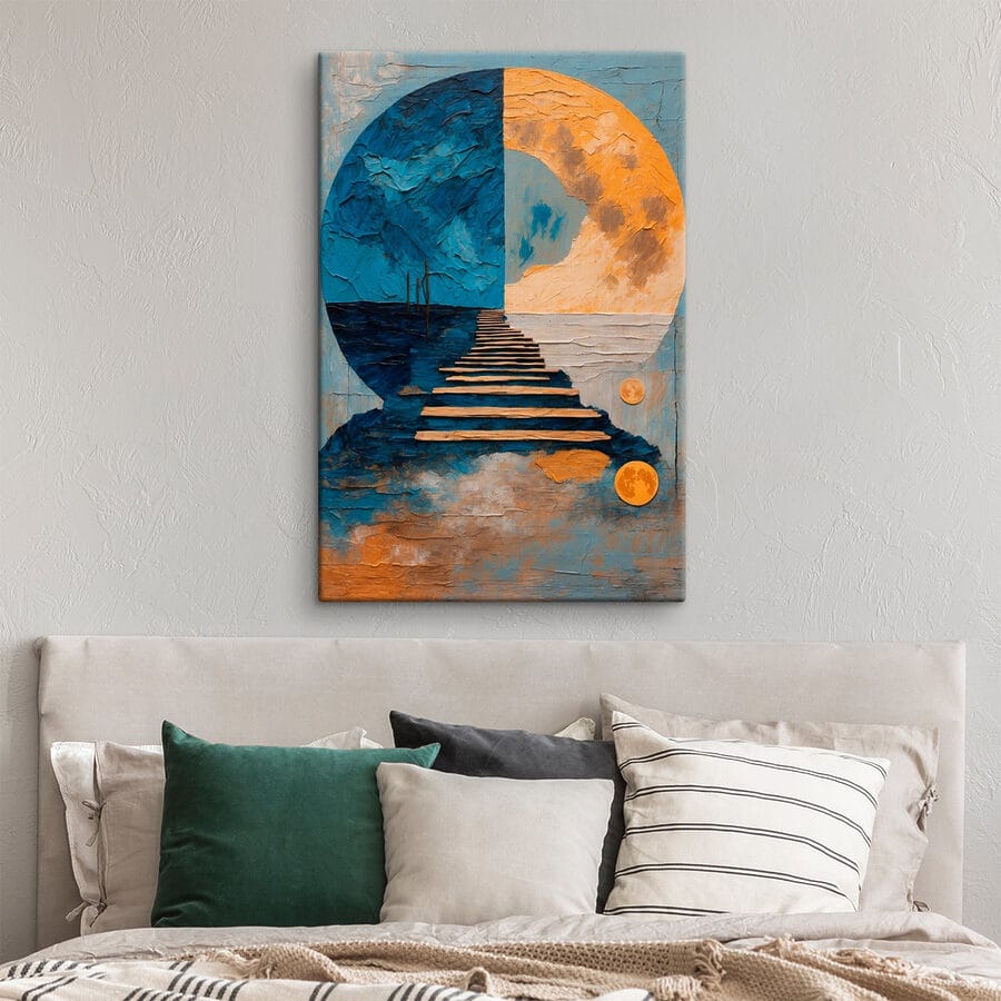 Painting of a stairway to the moon Painting of a stairway to the moon