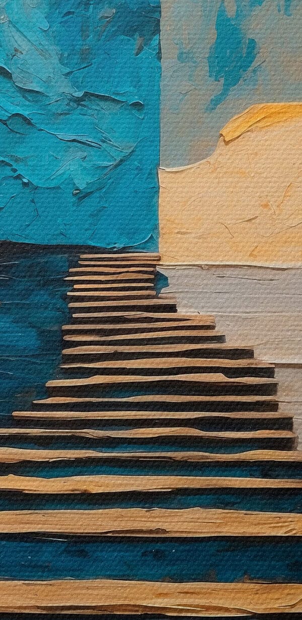 Painting of a stairway to the moon Painting of a stairway to the moon