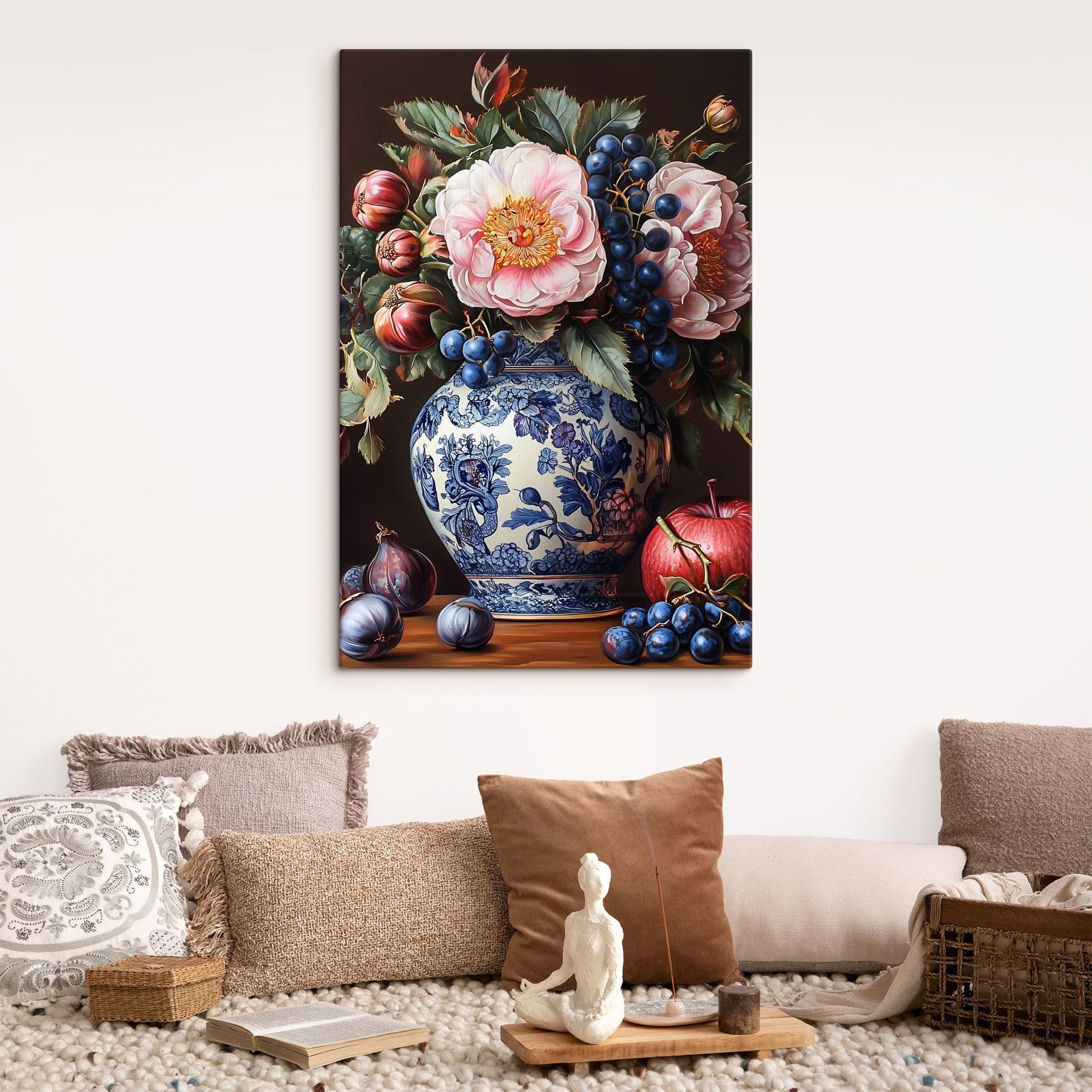 Painting of flowers in a vase Painting of flowers in a vase