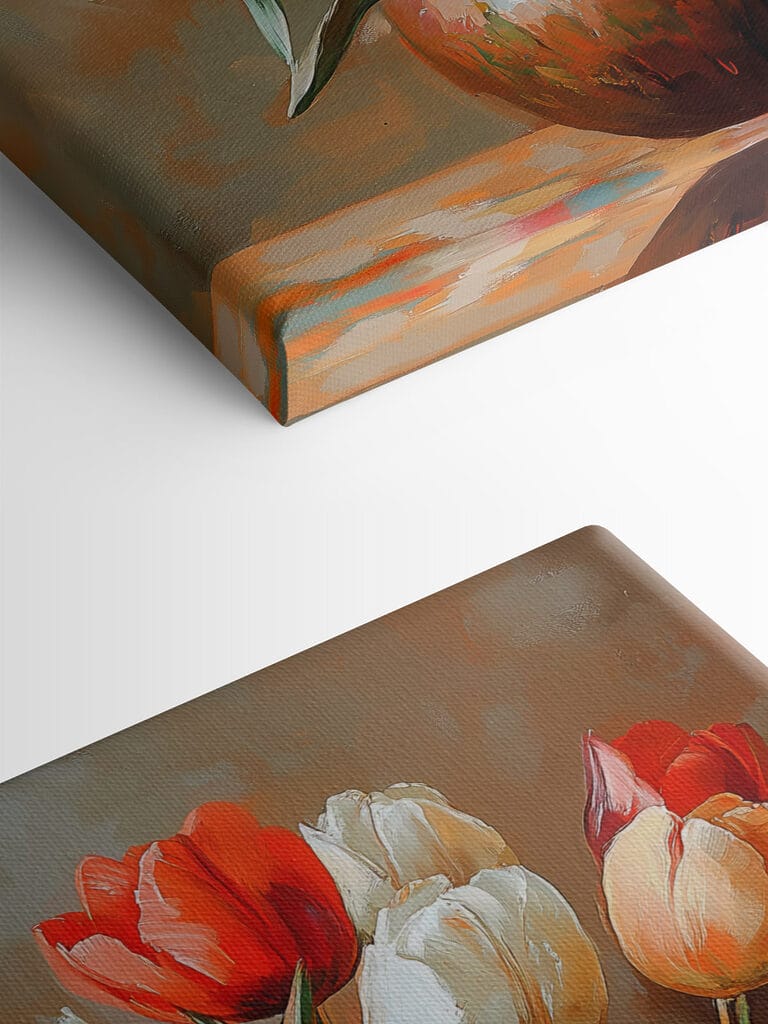 Painting of flowers in a vase