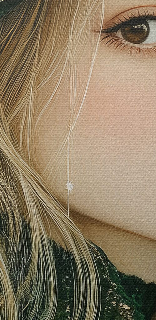 Woman wearing a green hat