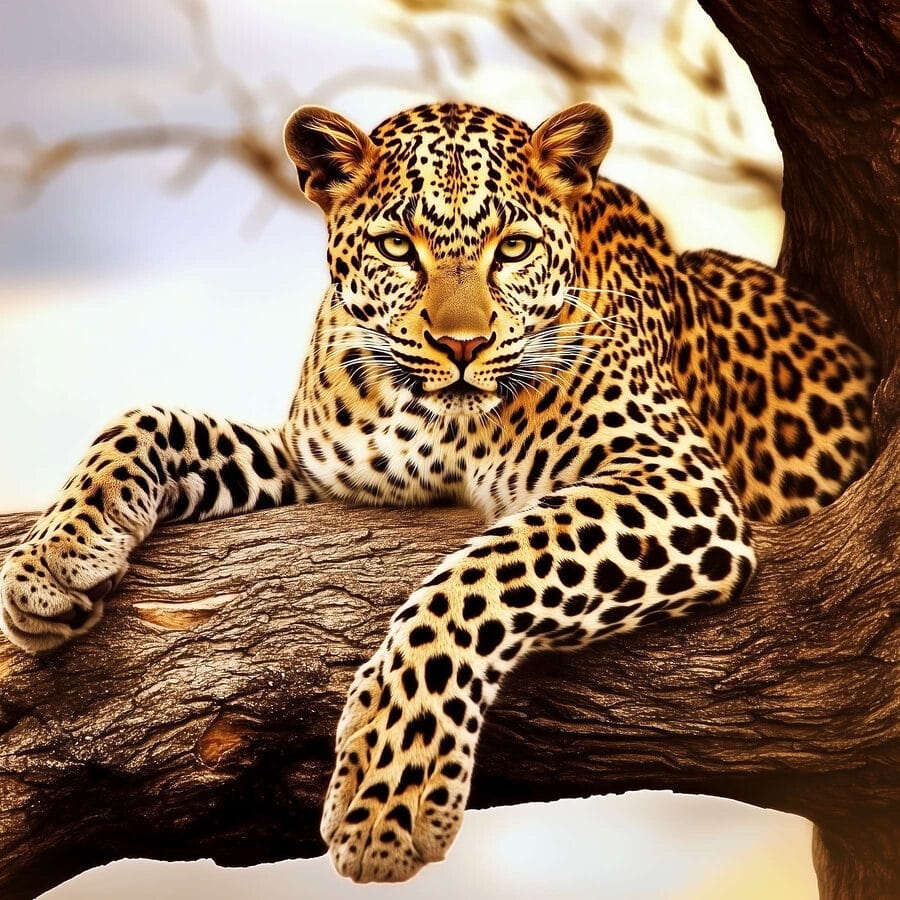 Obraz Leopard ležící na větvi stromu - Image 7