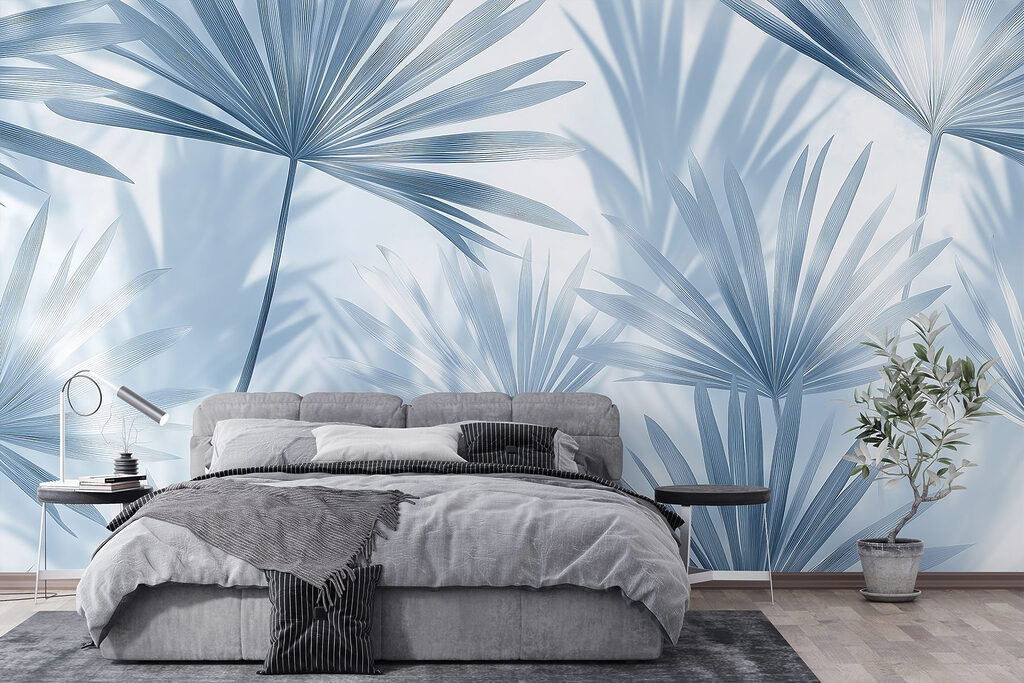 Delicate palms in soft hues