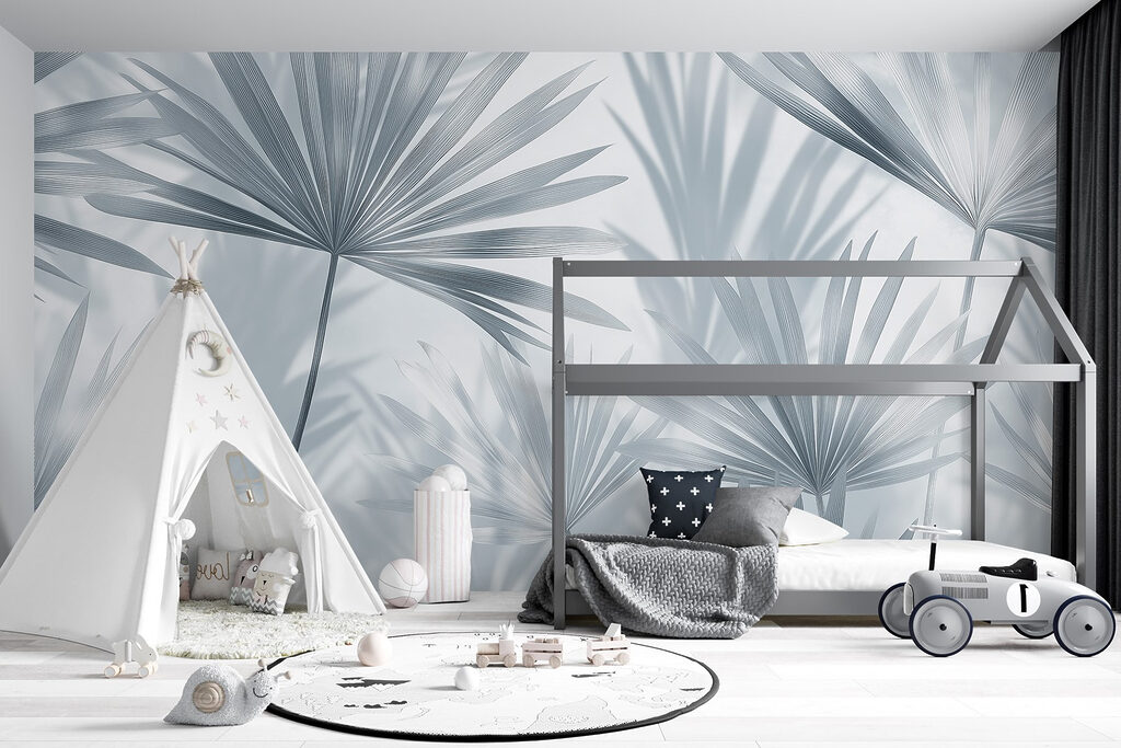 Soft shadows of delicate palm leaves