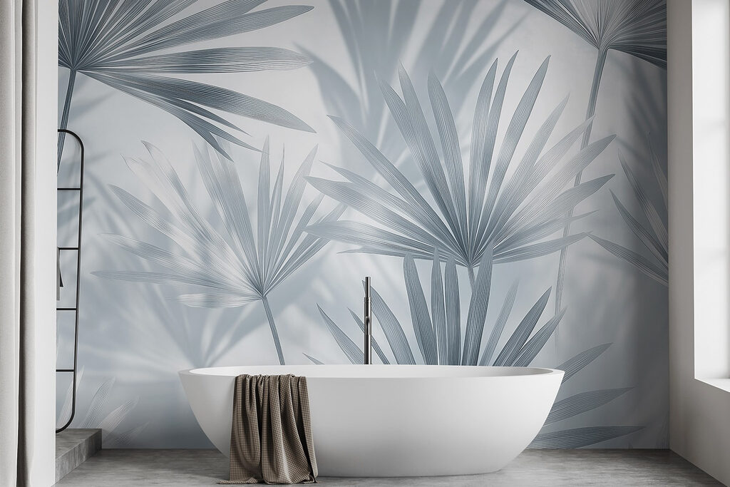 Soft shadows of delicate palm leaves