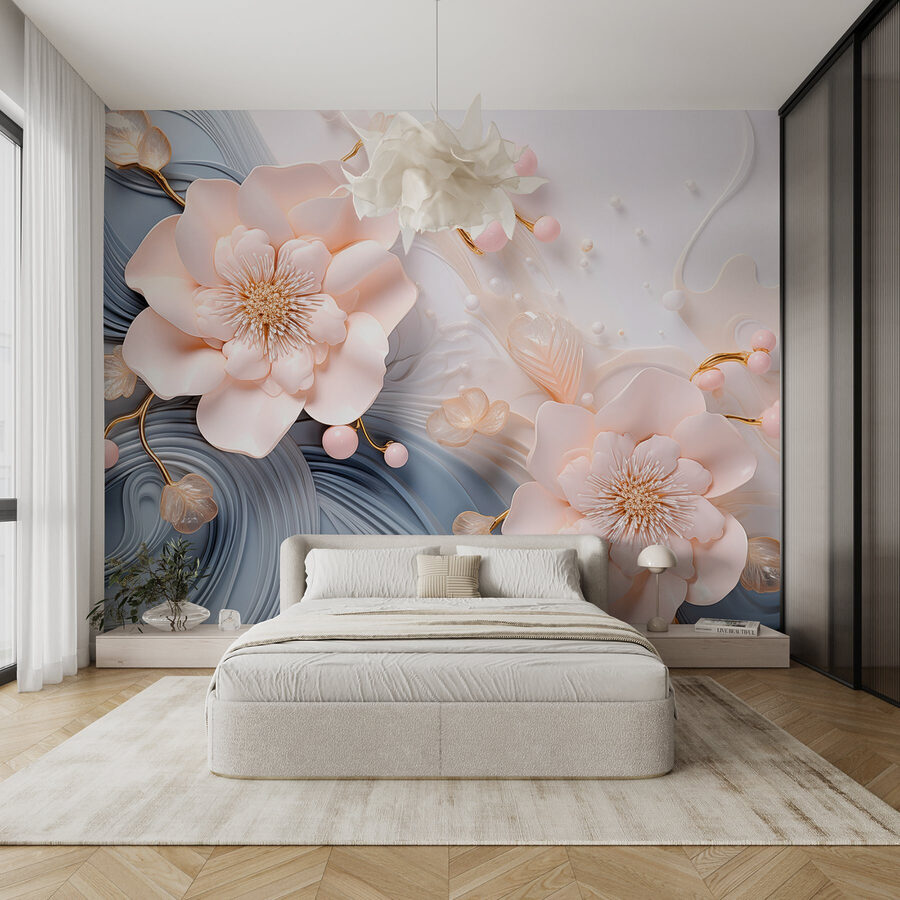 Elegantní květinový design v jemných tónech