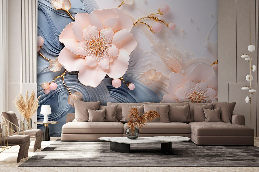 Elegantní květinový design v jemných tónech