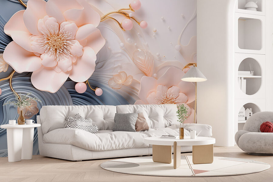 Elegantní květinový design v jemných tónech