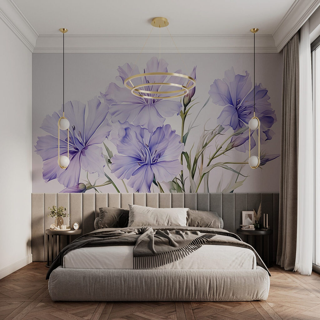 Painting of purple flowers