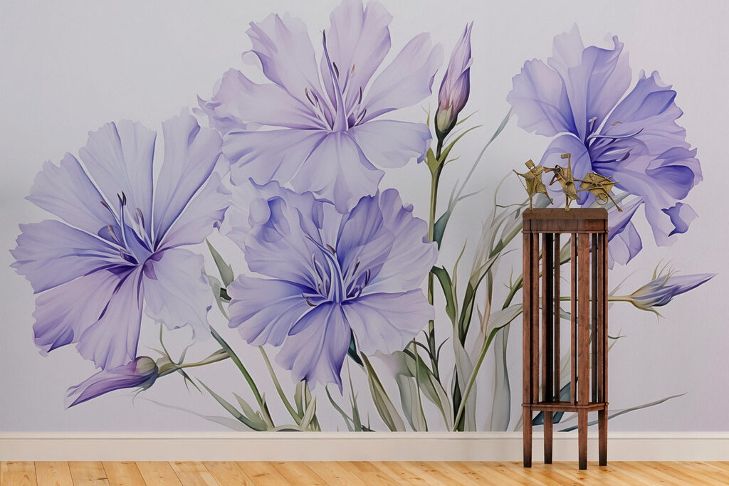 Painting of purple flowers