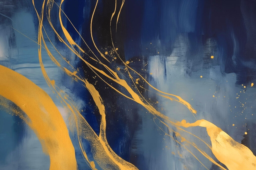 Blue and yellow painting