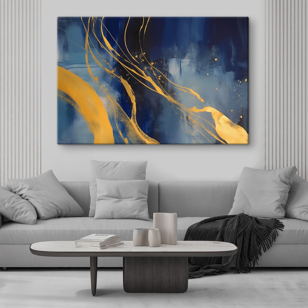 Blue and yellow painting