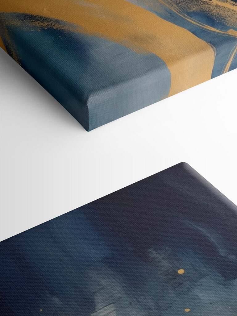 Blue and yellow painting