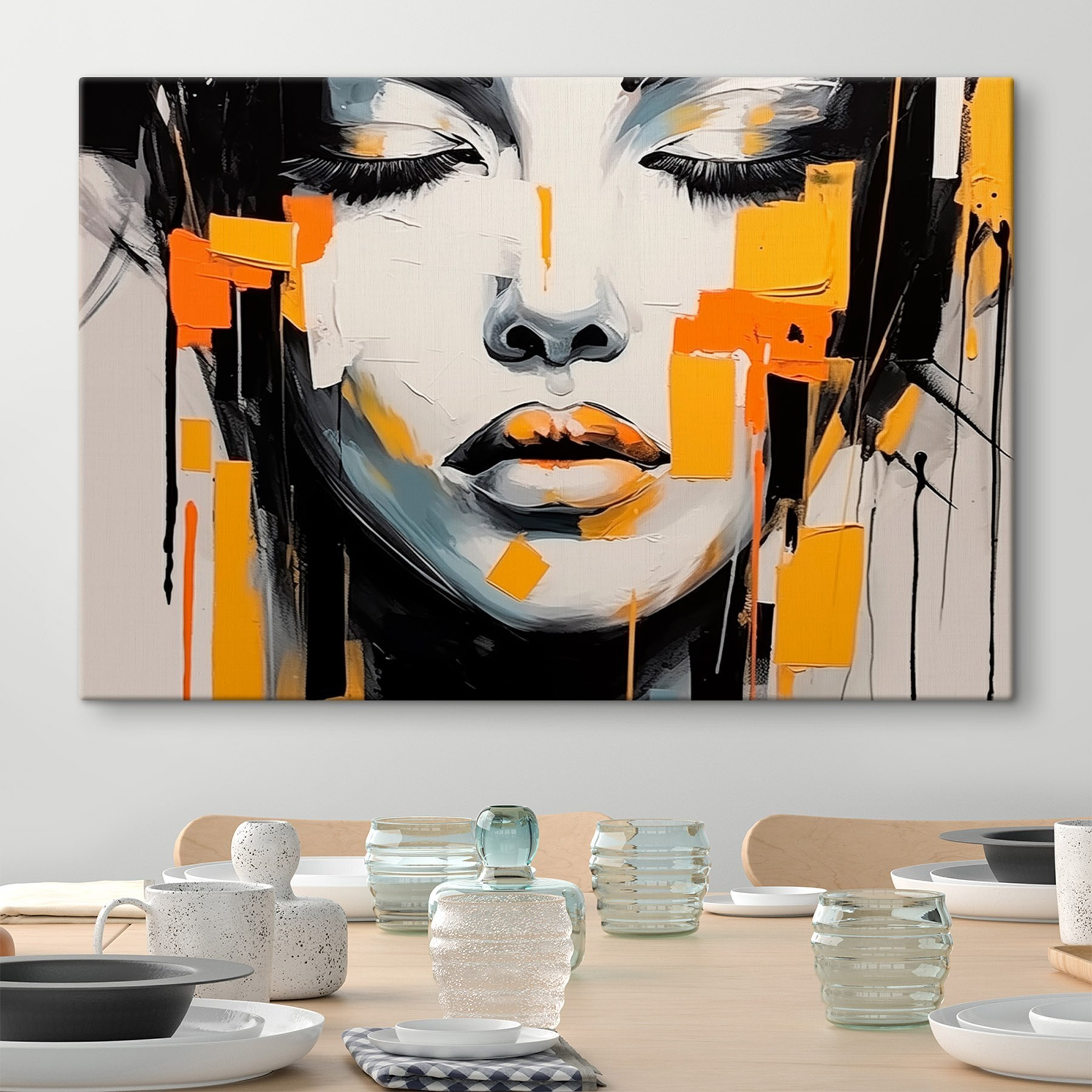 Painting of a woman's face