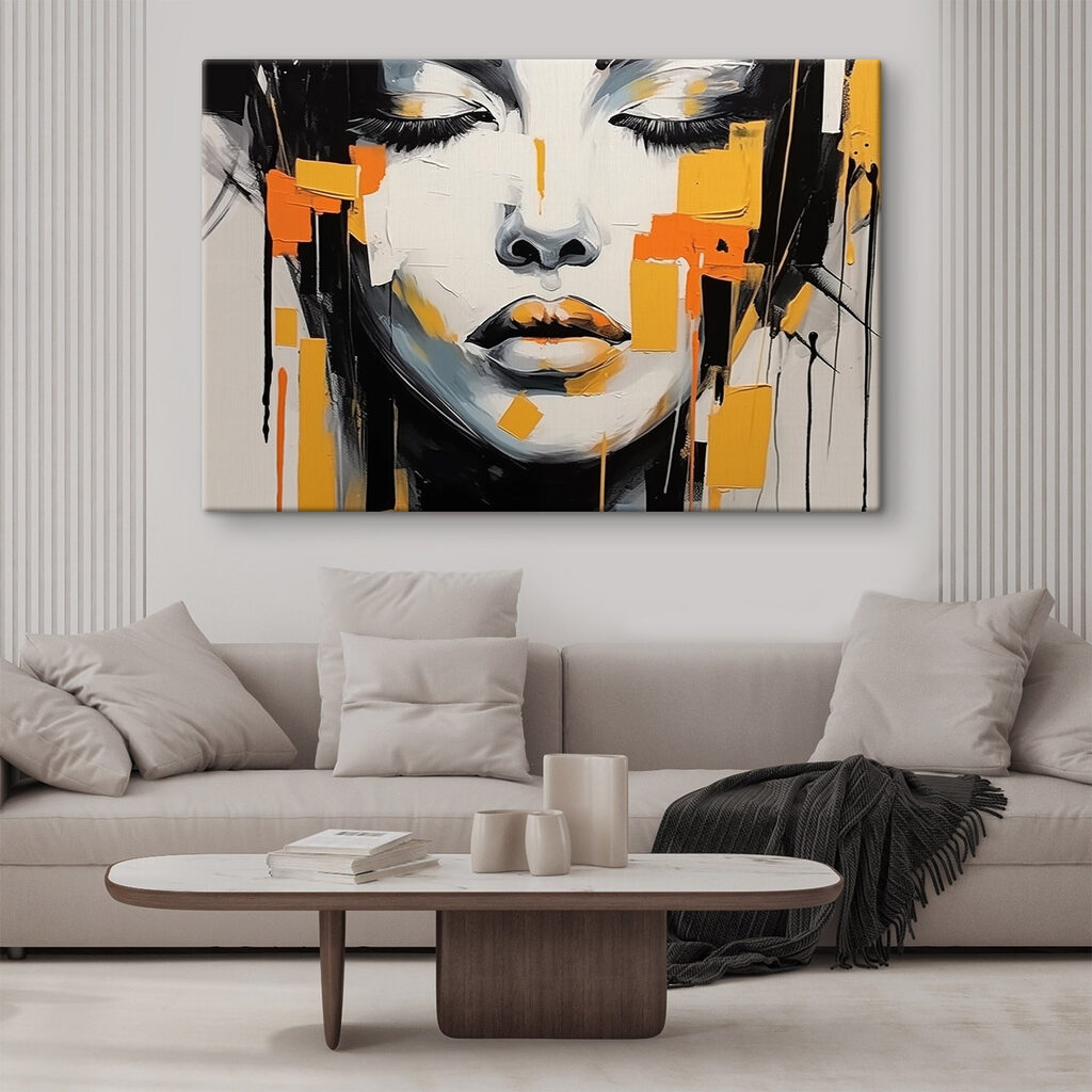 Painting of a woman's face