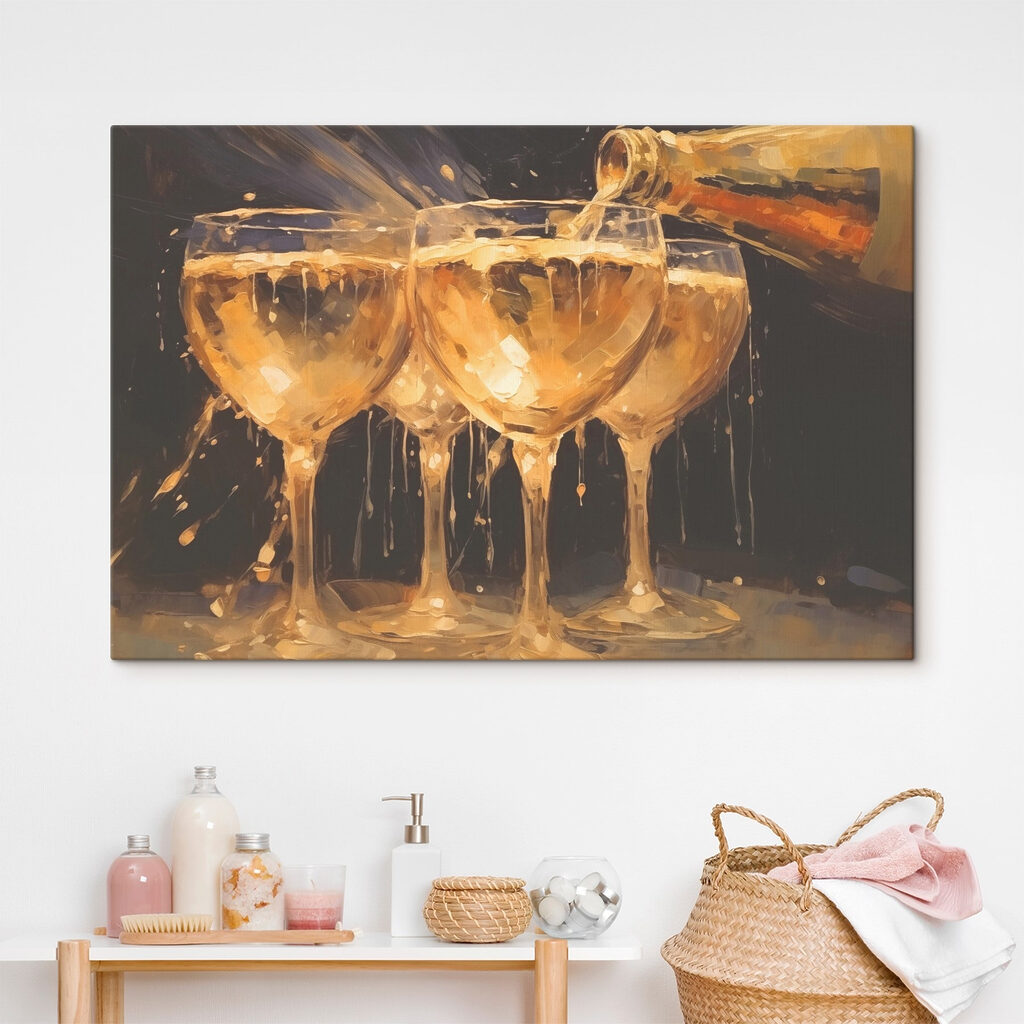 Group of glasses filled with liquid